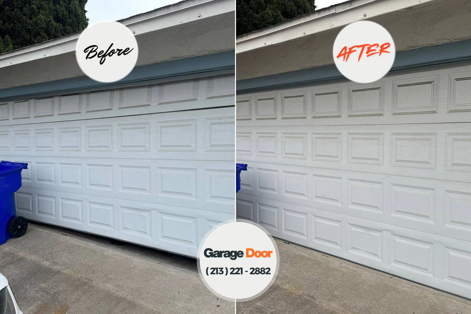 Before and after: garage door repair New Baden, IL